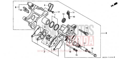 REAR BRAKE CALIPER CB600F2Y de 2000
